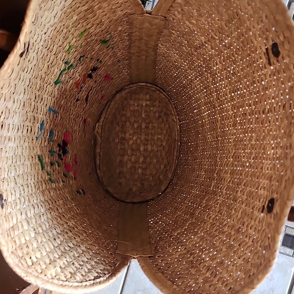 Handcrafted Oversized Straw Tote with Colorful Embroidery - Picture 10 of 16